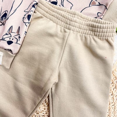 Conj. Jaqueta Oiee Au Au! e Calça de Moletom - Areia